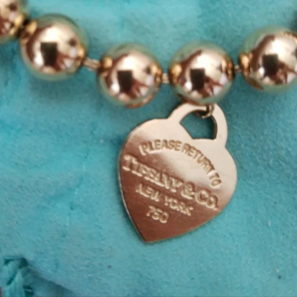 Return to Tiffany  18k gold beaded bracelet, large size - Picture 4 of 6